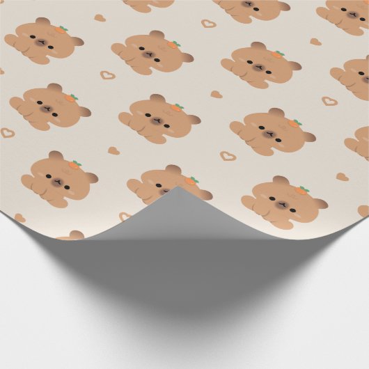 Cute Capybara Cadeaupapier (Hoek)