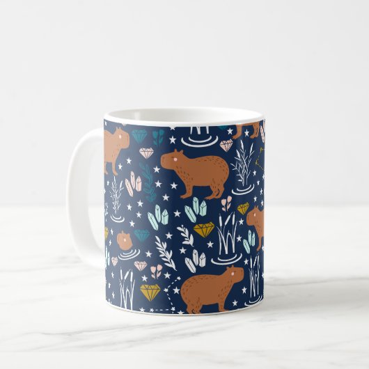 Cute Capybara Coffee Mok (Voorkant links)