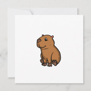 Cute Capybara Costume Rodent Gift Idea Kaart