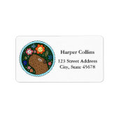 Cute Capybara Custom mailing Return Address Etiket (Voorkant)