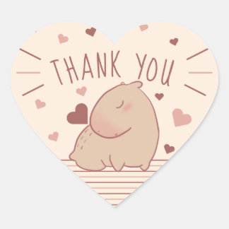 Cute Capybara dank je Sticker