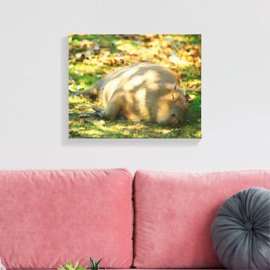 Cute Capybara Dreams in de zomer van de zon Canvas Afdruk (Insitu (Woonkamer))