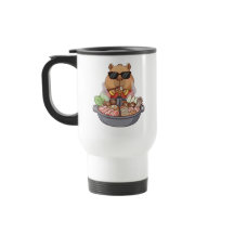 Cute Capybara Eating Hotpot Lunar New Year