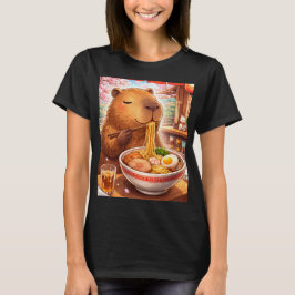 Cute Capybara eating Ramen T-shirt