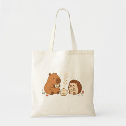 Cute Capybara Egeltje Theetijd Vrienden Tote Bag
