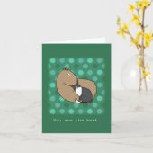 Cute Capybara en tuxedo kat je bent de beste Kaart (Gele Bloem)