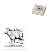 Cute Capybara Ex Libris Boek Rubberstempel (Gestempeld)