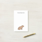 Cute Capybara Exotic Pet Personalized Rodent Post-it® Notes (Op bureau)