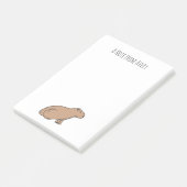 Cute Capybara Exotic Pet Personalized Rodent Post-it® Notes (Schuin)