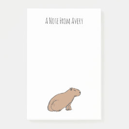 Cute Capybara Exotic Pet Personalized Rodent Post-it® Notes