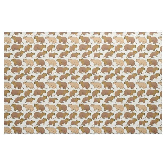Cute Capybara Fabric Stof (Fat Quarter)