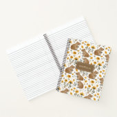 Cute Capybara Floral Spiral Notebook Notitieboek (Binnen)