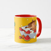 Cute Capybara Fruit Bath Spa Day Kawaii Animal Ill Mok (Voorkant rechts)