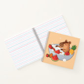 Cute Capybara Fruit Bath Spa Day Kawaii Animal Ill Notitieboek (Binnen)