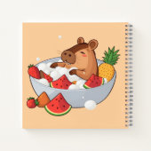 Cute Capybara Fruit Bath Spa Day Kawaii Animal Ill Notitieboek (Achterkant)