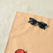 Cute Capybara Fruit Bath Spa Day Kawaii Animal Ill Strandlaken (In situ)