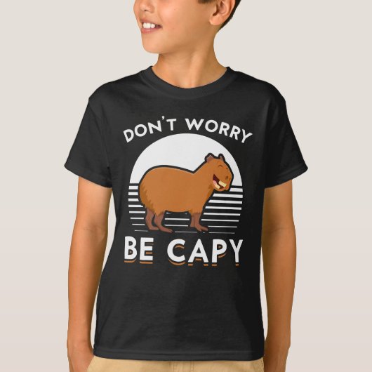 Cute Capybara Funny Zoo Animal T-shirt (Voorkant)