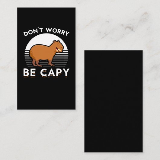 Cute Capybara Funny Zoo Animal Visitekaartje (Voorkant / Achterkant)