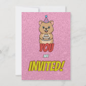 Cute Capybara Geslacht Reveal Uitnodiging (Achterkant)
