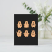 Cute Capybara Gift Women Kinder Capybara Briefkaart (Staand voorkant)