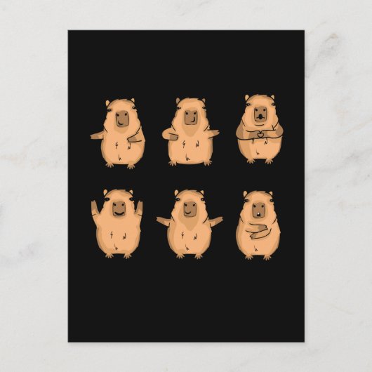 Cute Capybara Gift Women Kinder Capybara Briefkaart (Voorkant)