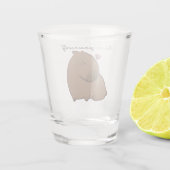 Cute capybara goot kussen T-Shirt Shot Glas (Achterkant)