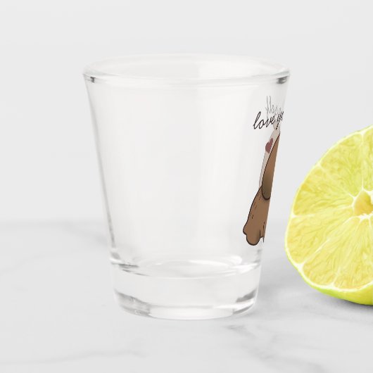 Cute capybara goot kussen T-Shirt Shot Glas (Links)