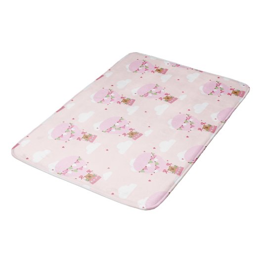 Cute Capybara Hot Air Balloon Badmat (Gekanteld)