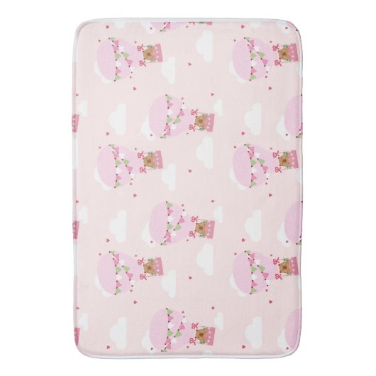 Cute Capybara Hot Air Balloon Badmat (Voorkant Verticaal)