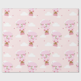 Cute Capybara Hot Air Balloon Cadeaupapier