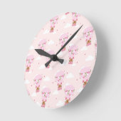 Cute Capybara Hot Air Balloon Ronde Klok (Hoek)