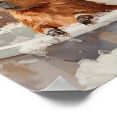 Cute Capybara in Bubbelbad Poster (Hoek)