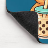 Cute Capybara Kawaii Anime Drinking Bubble Tea Lov Muismat (Hoek)