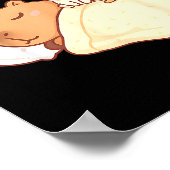 Cute Capybara Kawaii Slaap Pyjama Slaapybara Kat Poster (Hoek)
