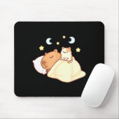 Cute Capybara Kawaii Sleep Pajamas Sleepybara Cat  Muismat (Met muis)