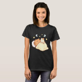 Cute Capybara Kawaii Sleep Pajamas Sleepybara Cat  T-shirt (Voorkant volledig)