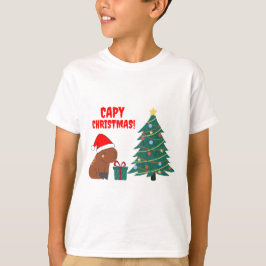 Cute Capybara kerstboom T-shirt