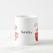 Cute Capybara Kerstfeestay - Aangepaste naam Koffiemok (Center)