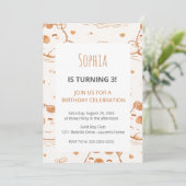 Cute Capybara Kids Birthday Party Invitation Kaart (Staand voorkant)