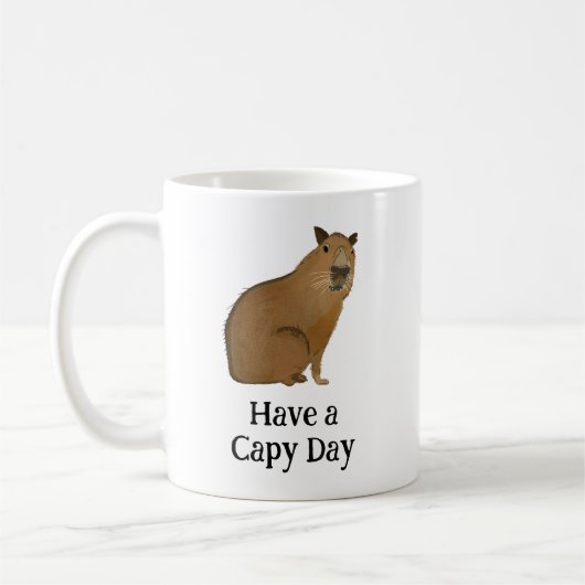 Cute Capybara Koffiemok (Links)