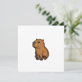 Cute Capybara Kostuum Knaagdier Cadeau Idee Kaart (Staand voorkant)