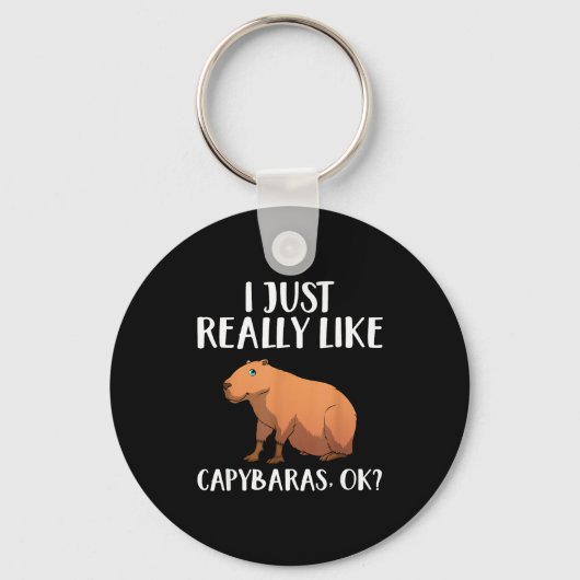 Cute Capybara Kunst voor mannen vrouwen kinderen d Sleutelhanger (Voorkant)