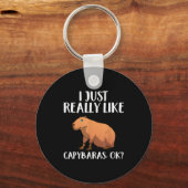 Cute Capybara Kunst voor mannen vrouwen kinderen d Sleutelhanger (Voorkant)