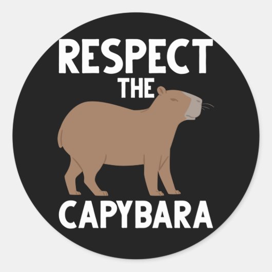 Cute Capybara Lover Animal Awareness Ronde Sticker (Voorkant)