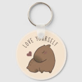 Cute capybara merkt sleutelhanger op (Voorkant)