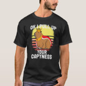 Cute Capybara OK I Pull Up Capybara Meme Retro T-shirt (Voorkant)