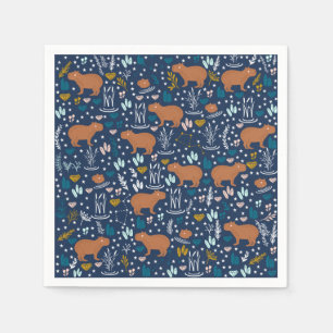 Cute Capybara Paper Napkins Servet