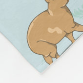 Cute capybara Pattern Fleece Deken (Hoek)