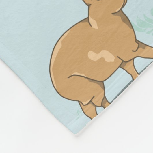 Cute capybara Pattern Fleece Deken (Hoek)