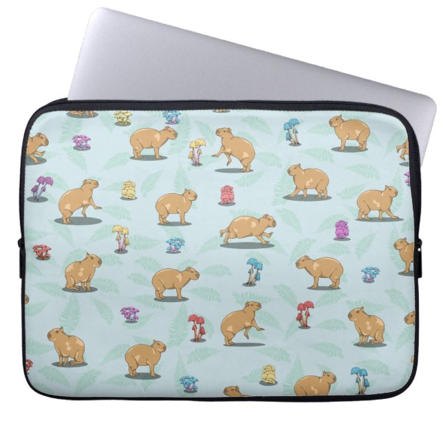 Cute capybara Pattern Laptop Sleeve (Voorkant)